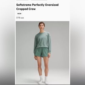 Lululemon Stoftstreme Perfectlg OversizedCropped Crew
